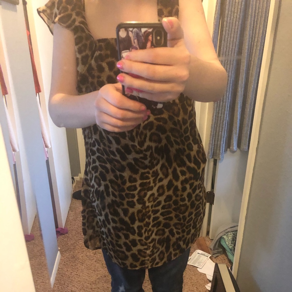 Leopard tunic top